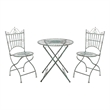 Safavieh Belen Iron Bistro Set in Green
