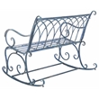 Safavieh Ressi Iron Rock Bench in Blue
