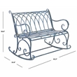 Safavieh Ressi Iron Rock Bench in Blue