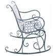 Safavieh Ressi Iron Rock Bench in Blue