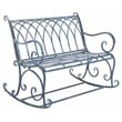 Safavieh Ressi Iron Rock Bench in Blue