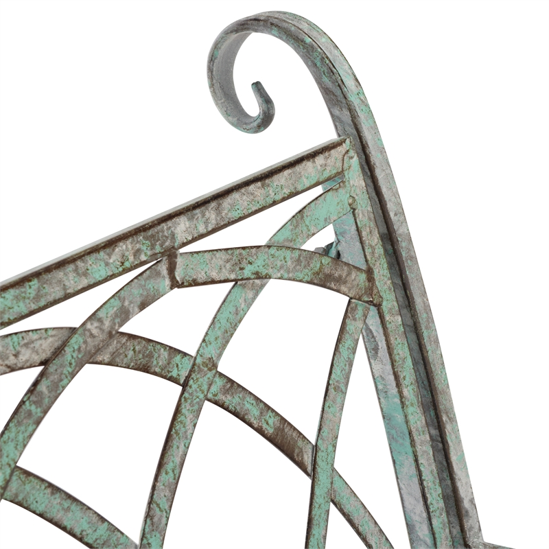 Safavieh Ressi Iron Rock Bench in Green