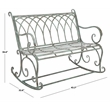 Safavieh Ressi Iron Rock Bench in Green