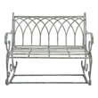 Safavieh Ressi Iron Rock Bench in Green