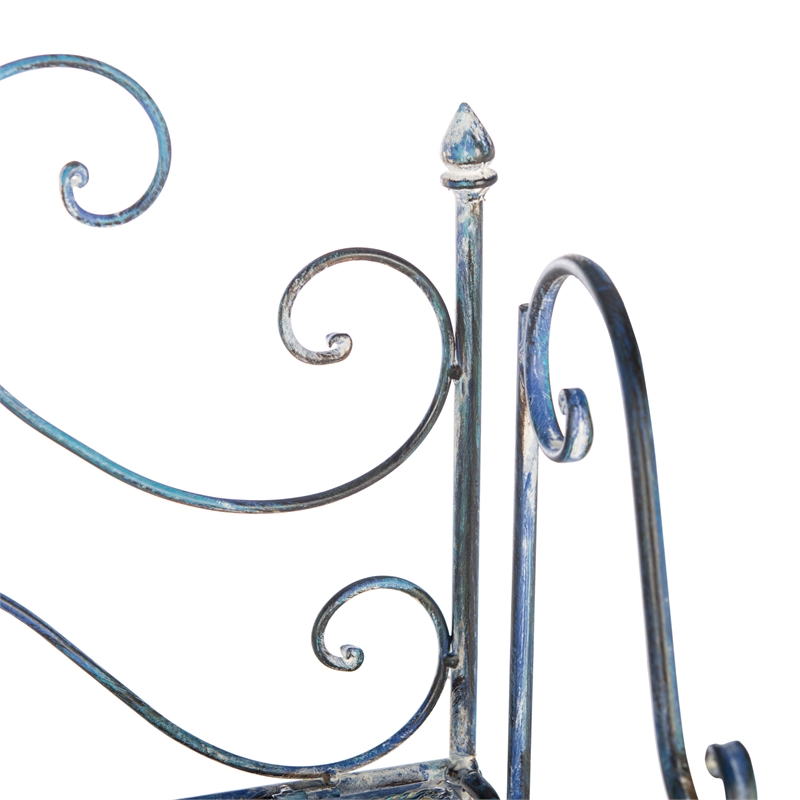 Safavieh Torus 3-Tier Iron Shelf in Blue