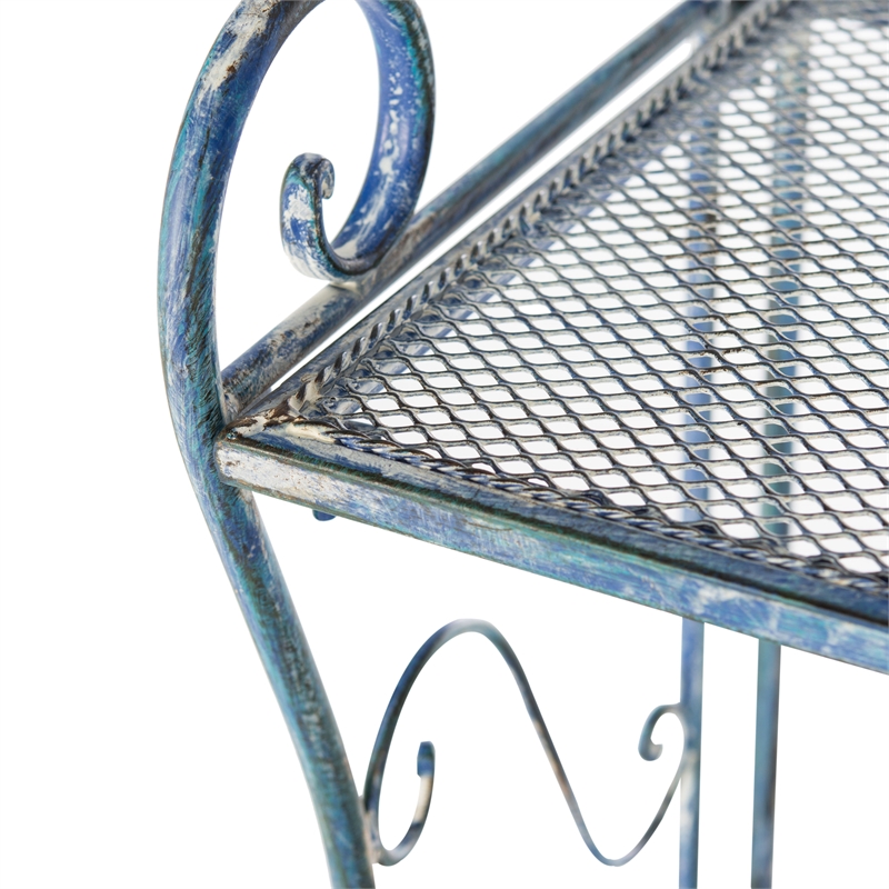 Safavieh Torus 3-Tier Iron Shelf in Blue