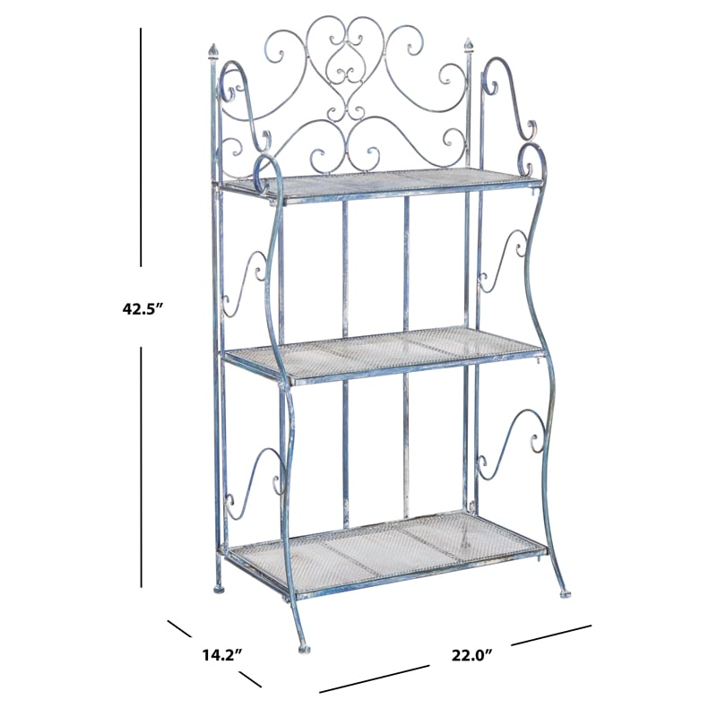 Safavieh Torus 3-Tier Iron Shelf in Blue
