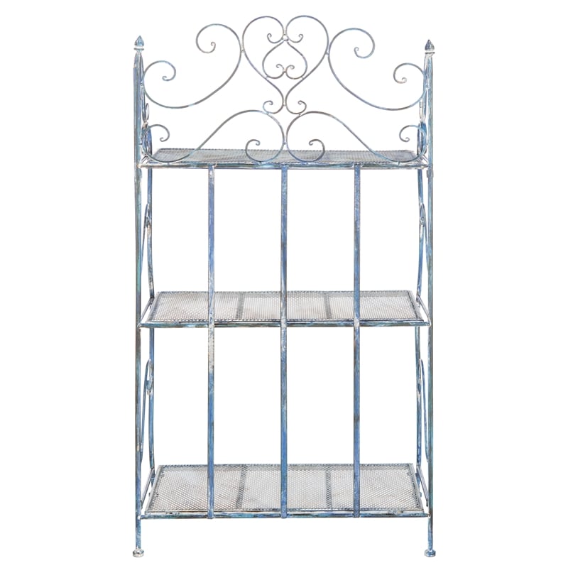 Safavieh Torus 3-Tier Iron Shelf in Blue