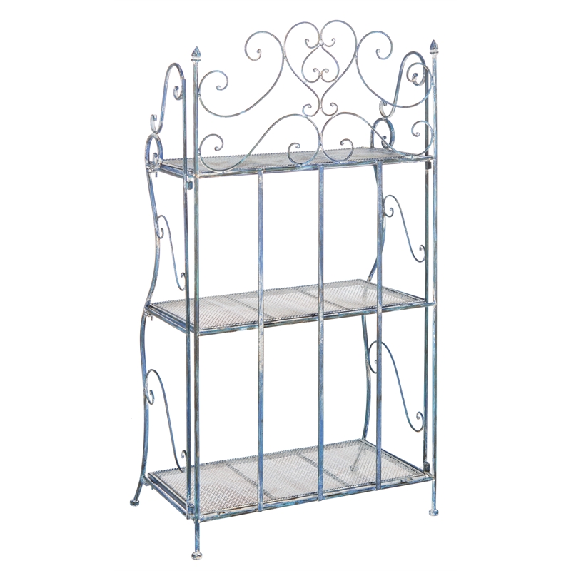 Safavieh Torus 3-Tier Iron Shelf in Blue