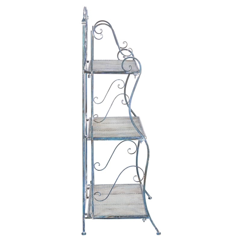 Safavieh Torus 3-Tier Iron Shelf in Blue