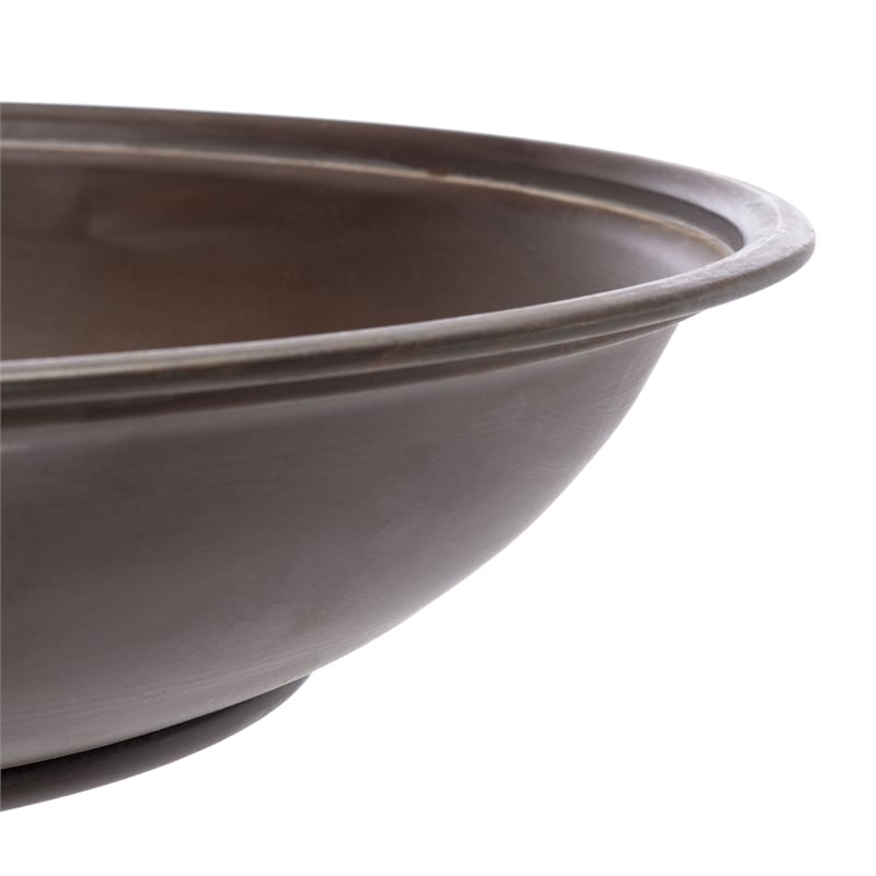 Safavieh Orian Iron Bird Bath in Brown