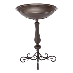 Safavieh Orian Iron Bird Bath in Brown