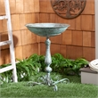 Safavieh Orian Iron Bird Bath in Green