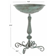 Safavieh Orian Iron Bird Bath in Green