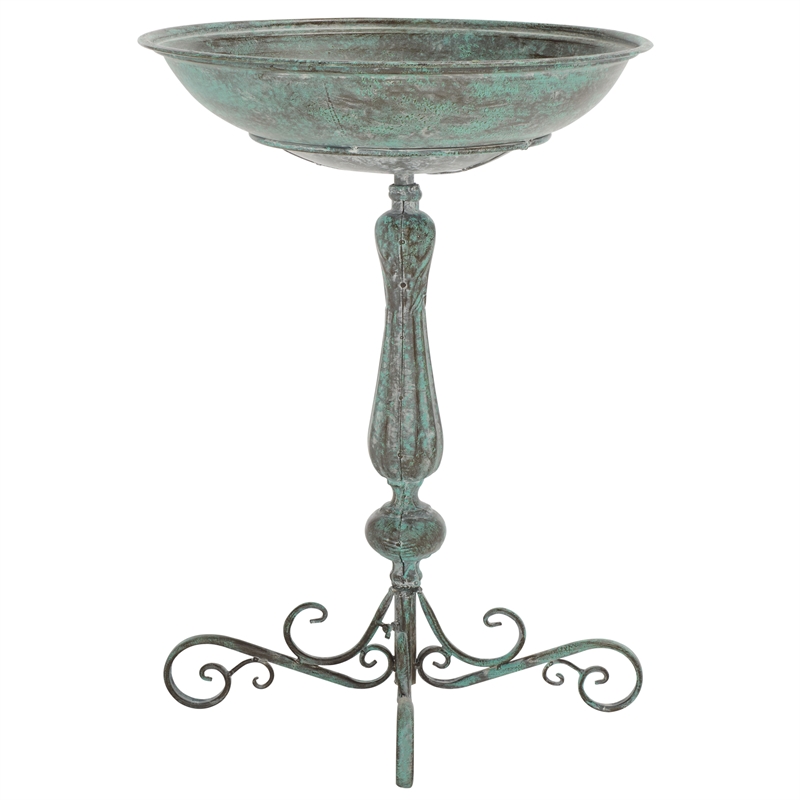 Safavieh Orian Iron Bird Bath in Green