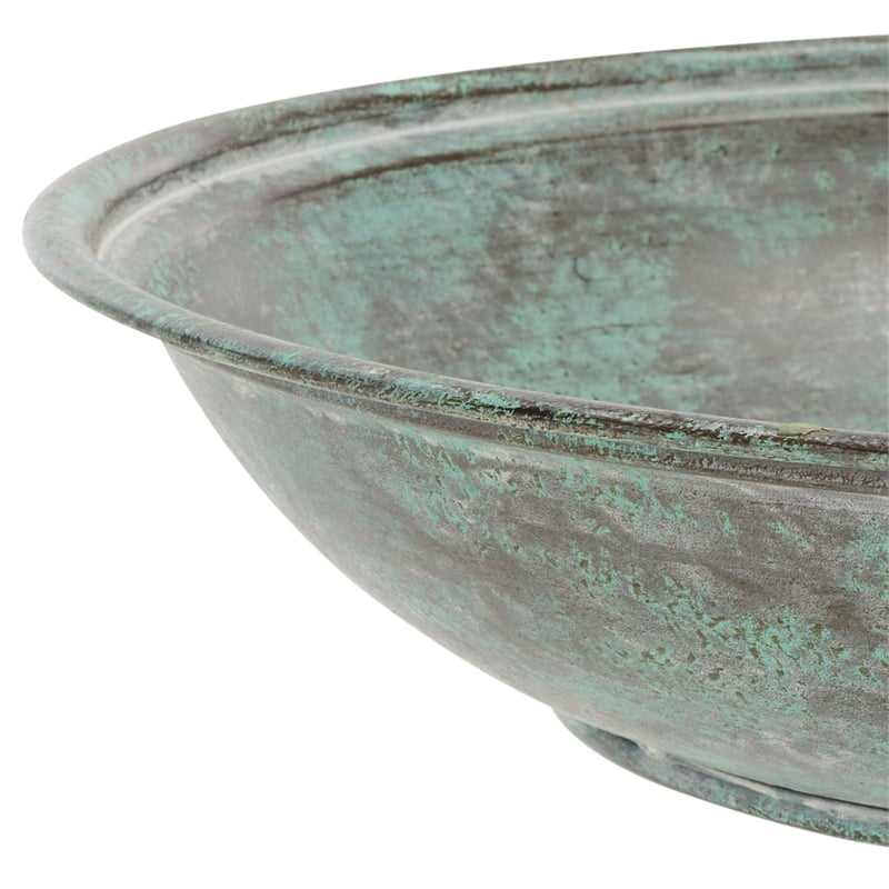 Safavieh Orian Iron Bird Bath in Green