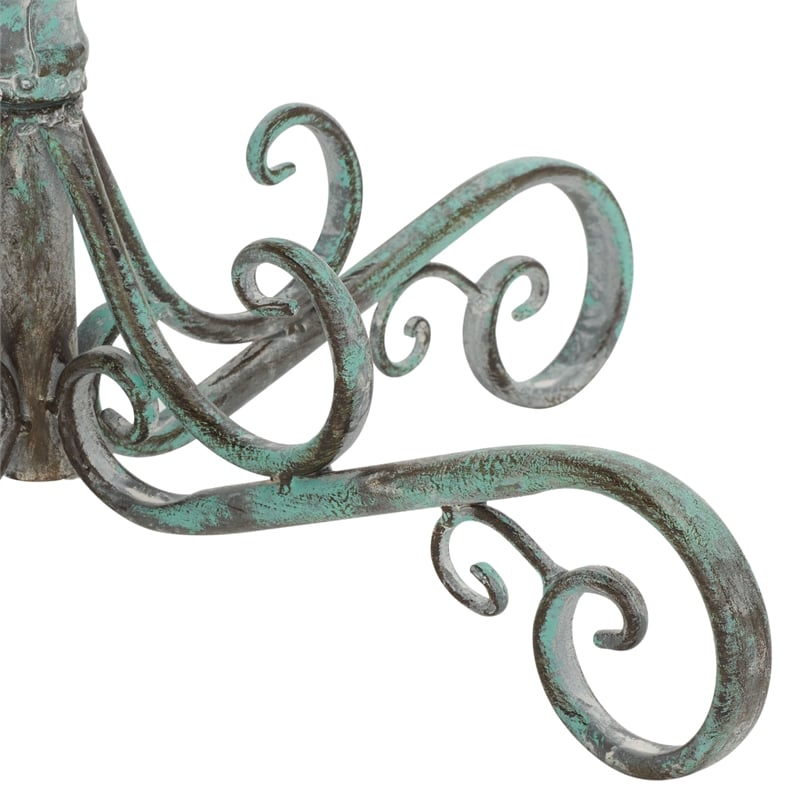 Safavieh Orian Iron Bird Bath in Green