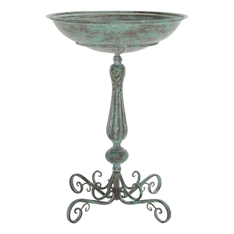 Safavieh Orian Iron Bird Bath in Green