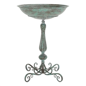 Safavieh Orian Iron Bird Bath in Green
