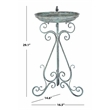 Safavieh Ashlan Iron Bird Bath in Green