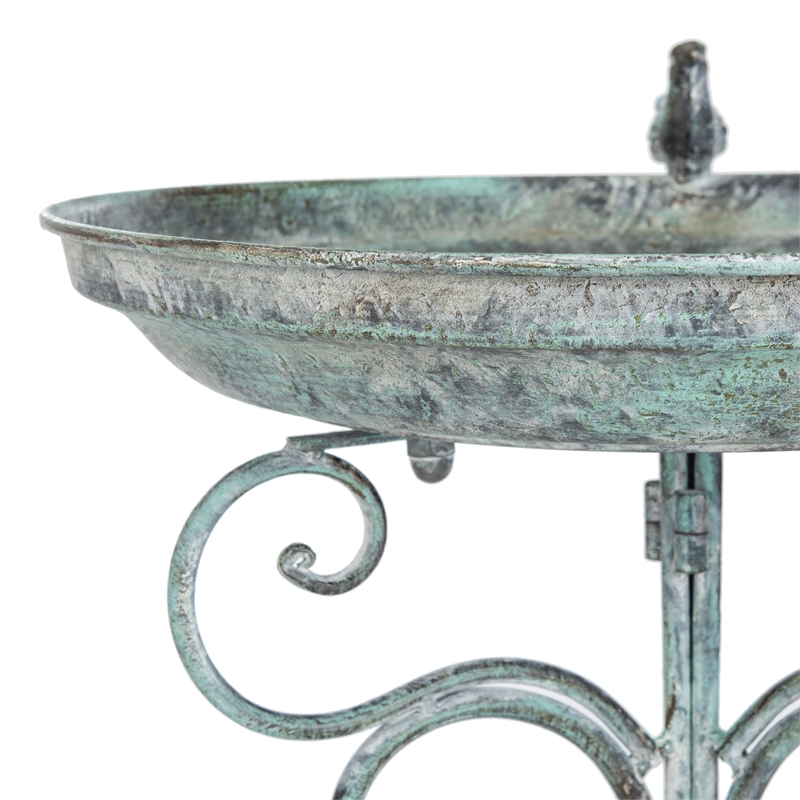 Safavieh Ashlan Iron Bird Bath in Green