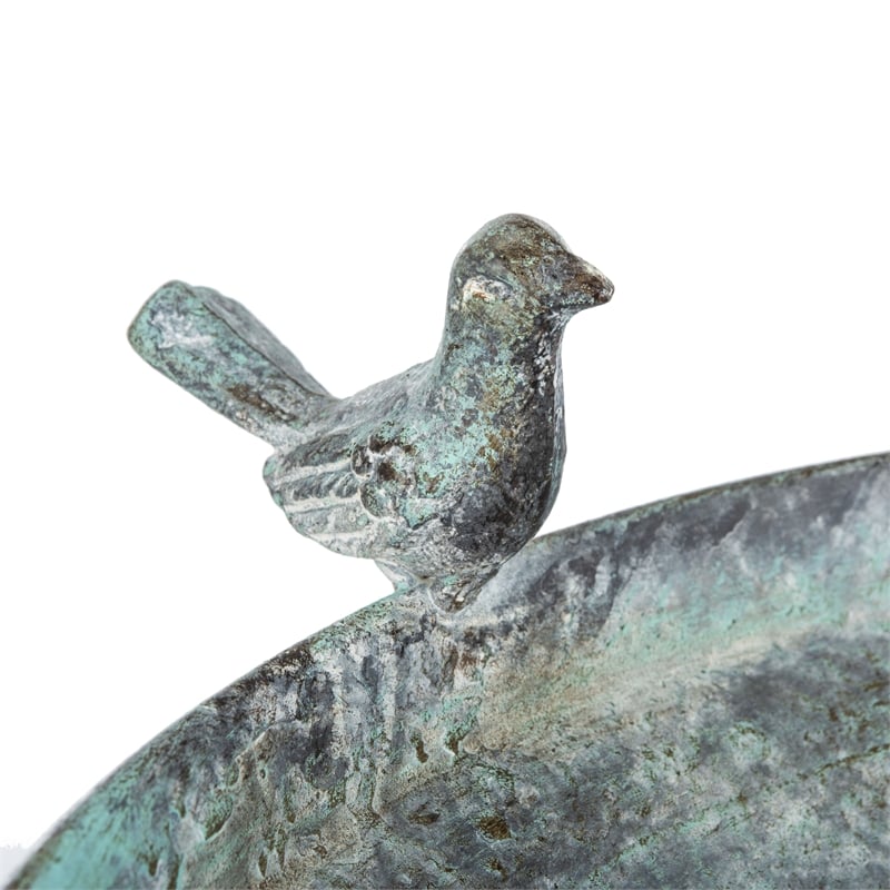 Safavieh Ashlan Iron Bird Bath in Green