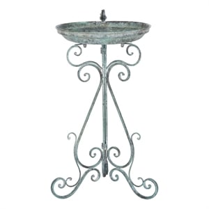Safavieh Ashlan Iron Bird Bath in Green