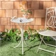 Safavieh Kensi Iron Bird Bath in Pearl / White