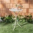 Safavieh Kensi Iron Bird Bath in Pearl / White