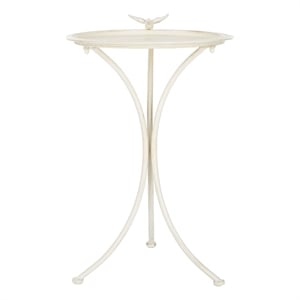 Safavieh Kensi Iron Bird Bath in Pearl / White