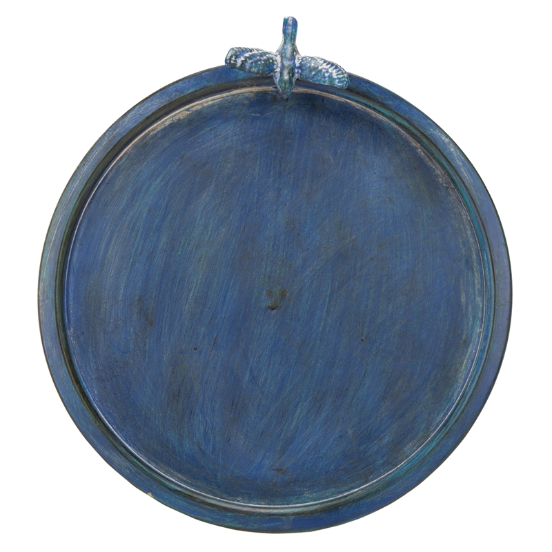 Safavieh Kensi Iron Bird Bath in Blue