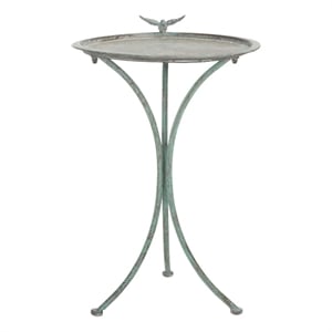 Safavieh Kensi Iron Bird Bath in Green