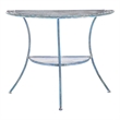 Safavieh Genson Half-Moon Iron Console Table in Blue