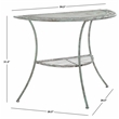 Safavieh Genson Half-Moon Iron Console Table in Green