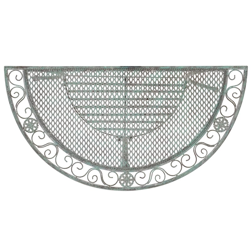 Safavieh Genson Half-Moon Iron Console Table in Green