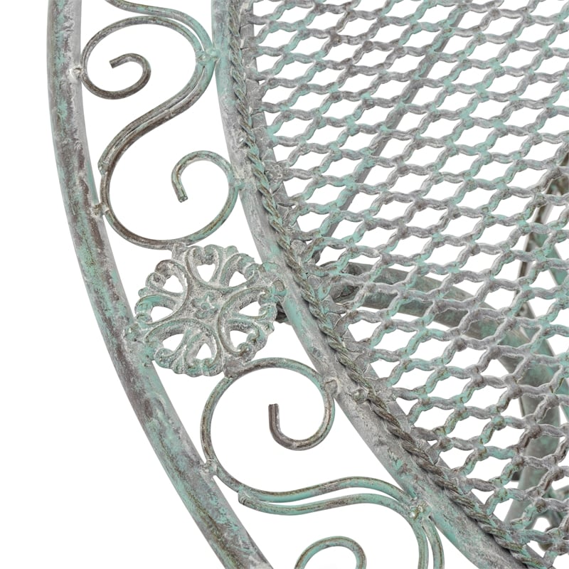 Safavieh Genson Half-Moon Iron Console Table in Green