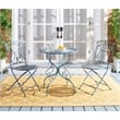 Safavieh Semly 3Pcs Iron Bistro Setting in Blue