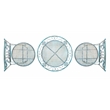 Safavieh Semly 3Pcs Iron Bistro Setting in Blue