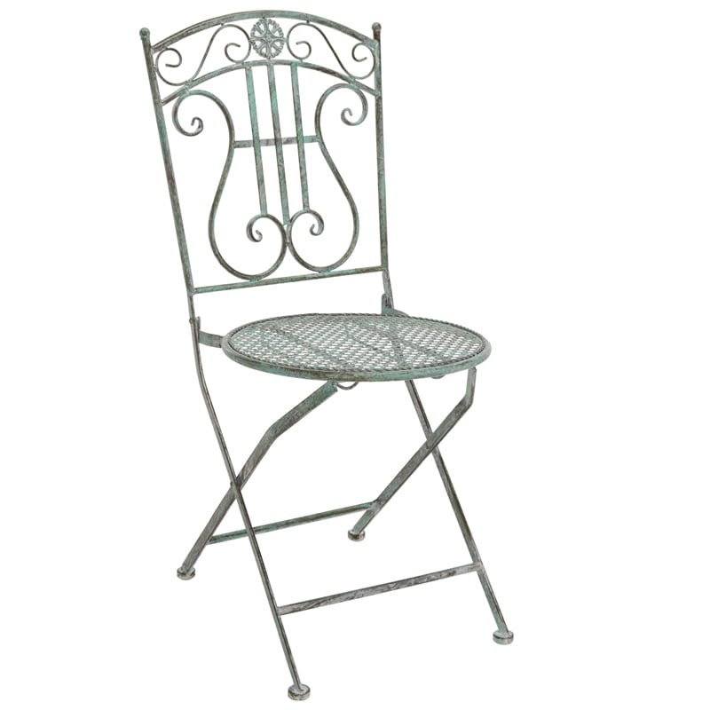 Safavieh Semly 3Pcs Iron Bistro Setting in Green