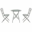 Safavieh Semly 3Pcs Iron Bistro Setting in Green