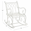 Safavieh Medrano Iron Rocking Chair in White