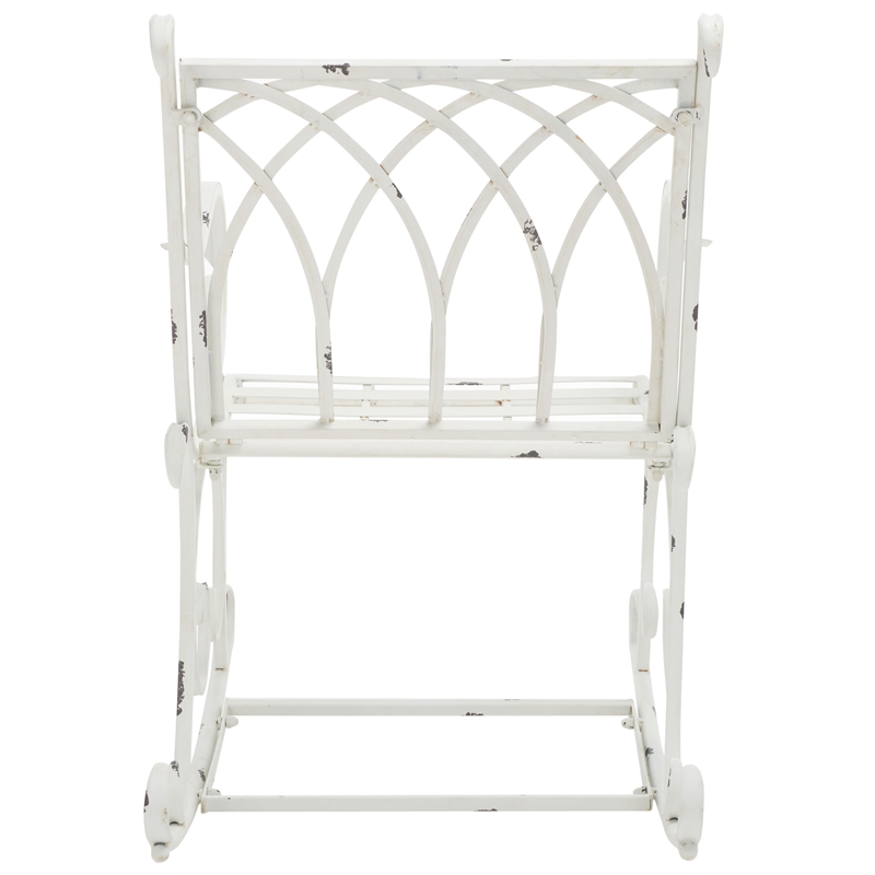 Safavieh Medrano Iron Rocking Chair in White