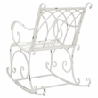 Safavieh Medrano Iron Rocking Chair in White