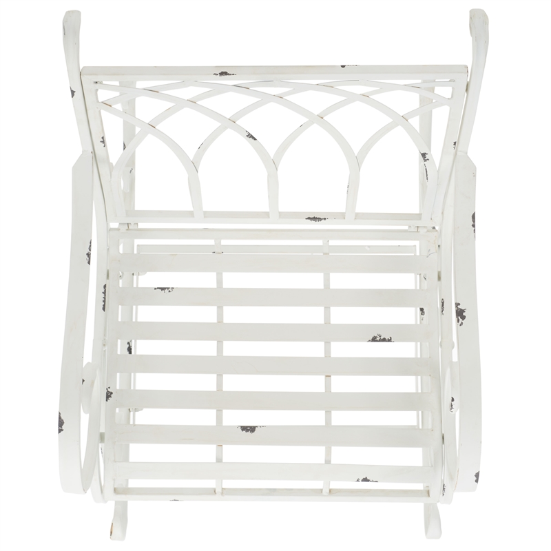 Safavieh Medrano Iron Rocking Chair in White
