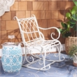 Safavieh Medrano Iron Rocking Chair in White