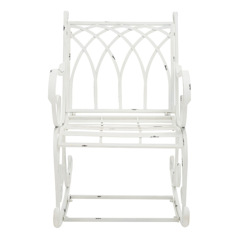 Safavieh Medrano Iron Rocking Chair in White