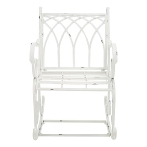Safavieh Medrano Iron Rocking Chair in White