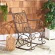 Safavieh Medrano Iron Rocking Chair in Brown