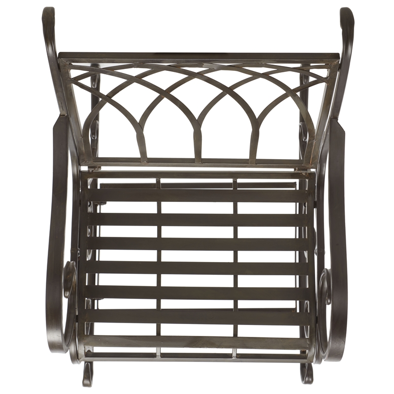 Safavieh Medrano Iron Rocking Chair in Brown