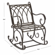 Safavieh Medrano Iron Rocking Chair in Brown